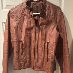 Max Jeans Women's Tan Leather Jacket